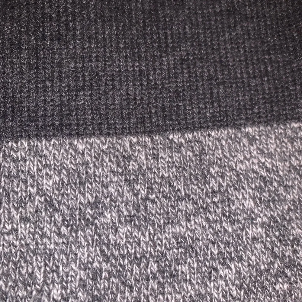 Sonoma Two Tone Heather Marled Gray Quarter-Zip Knit Sweater Pullover Shirt XL